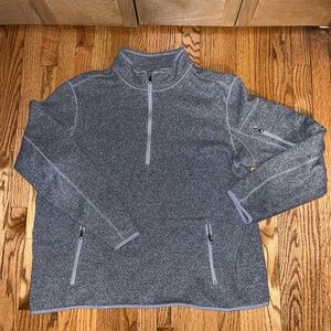 Men's Gray Duluth Trading Quarter Zip Sweater